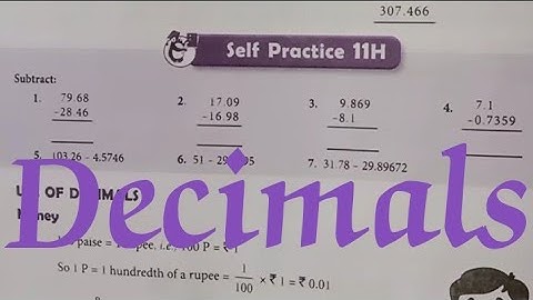 New learning composite mathematics class6 self practice11h | chapter11 Decimals class6 | Schand math