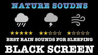 Sleep Rapidly with Strong Rain and Rumbling Thunder | Black Screen - Relax, Sleep Rain Sounds