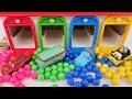 Playing with a colorful garage and Disney Cars miniature cars! Fun videos for kids☆