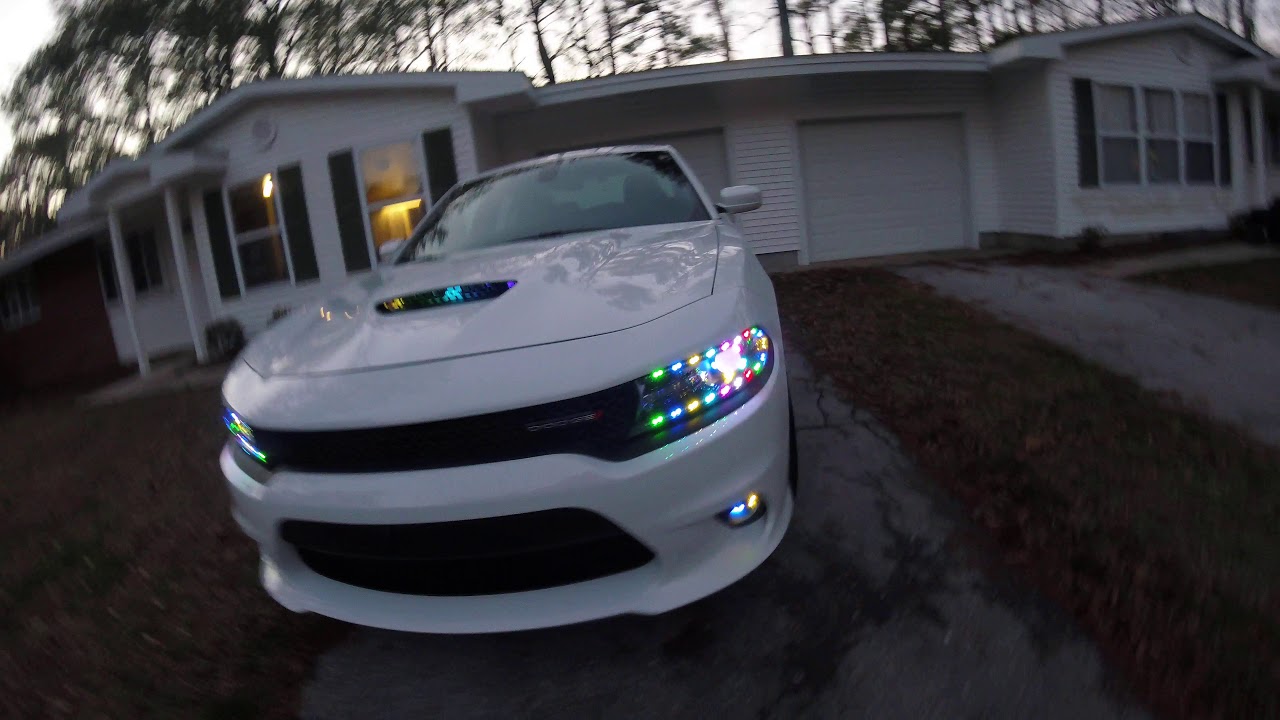 2019 Dodge Charger RT white Lighting Trendz Flow Series DRL with demon ...
