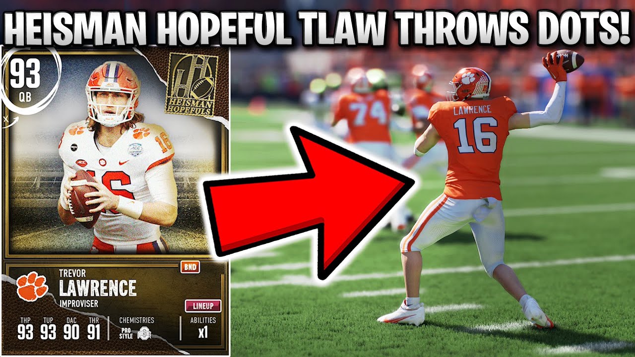 92 TREVOR LAWRENCE THROWS DOTS! HEISMAN HOPEFUL TREVOR LAWRENCE GAMEPLAY!