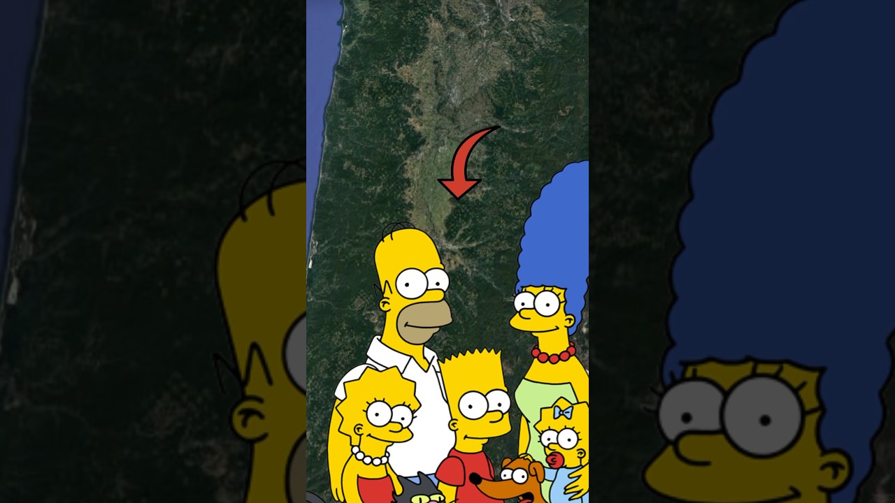 Simpsons on google earth and google maps 