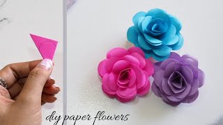 How to make Realistic, Easy paper Roses | Paper flower DIY | Rose flower mixing..