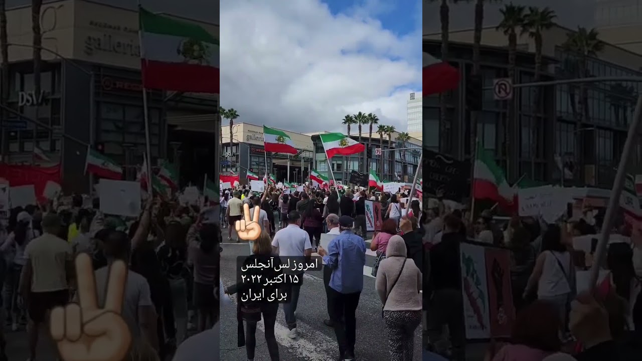 Iranian Americans Protest in Sherman Oaks against  The Mullah's regime in Iran on 10 15 2022