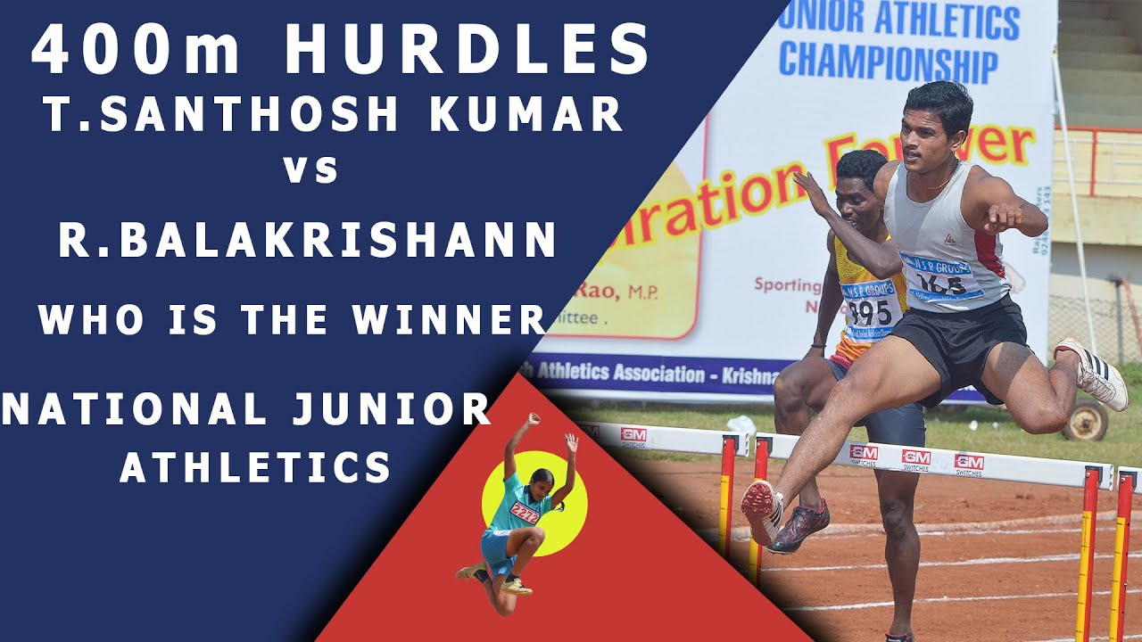 400m Hurdles  Challenge || T.Santhosh Kumar vs Balakrishnan || 30th National Junior Athletics 2014