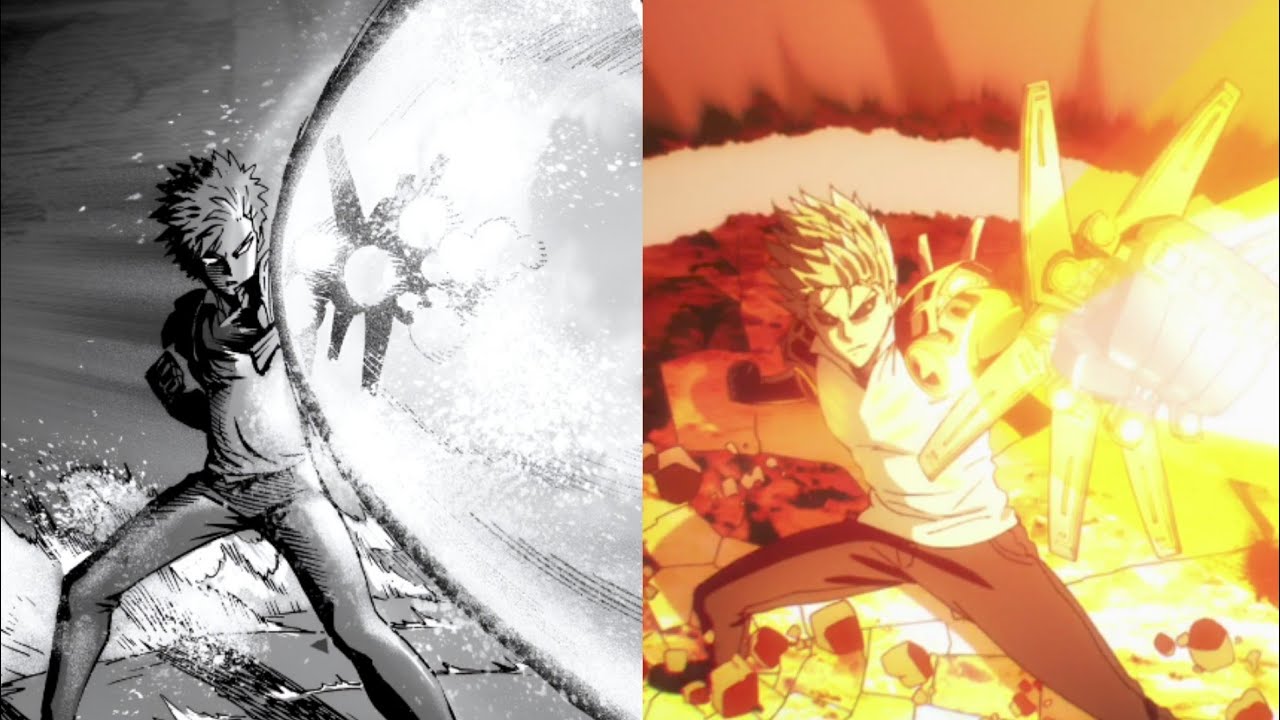 Saitama vs Genos - Manga vs Anime - One Punch Man S1 - YouTube