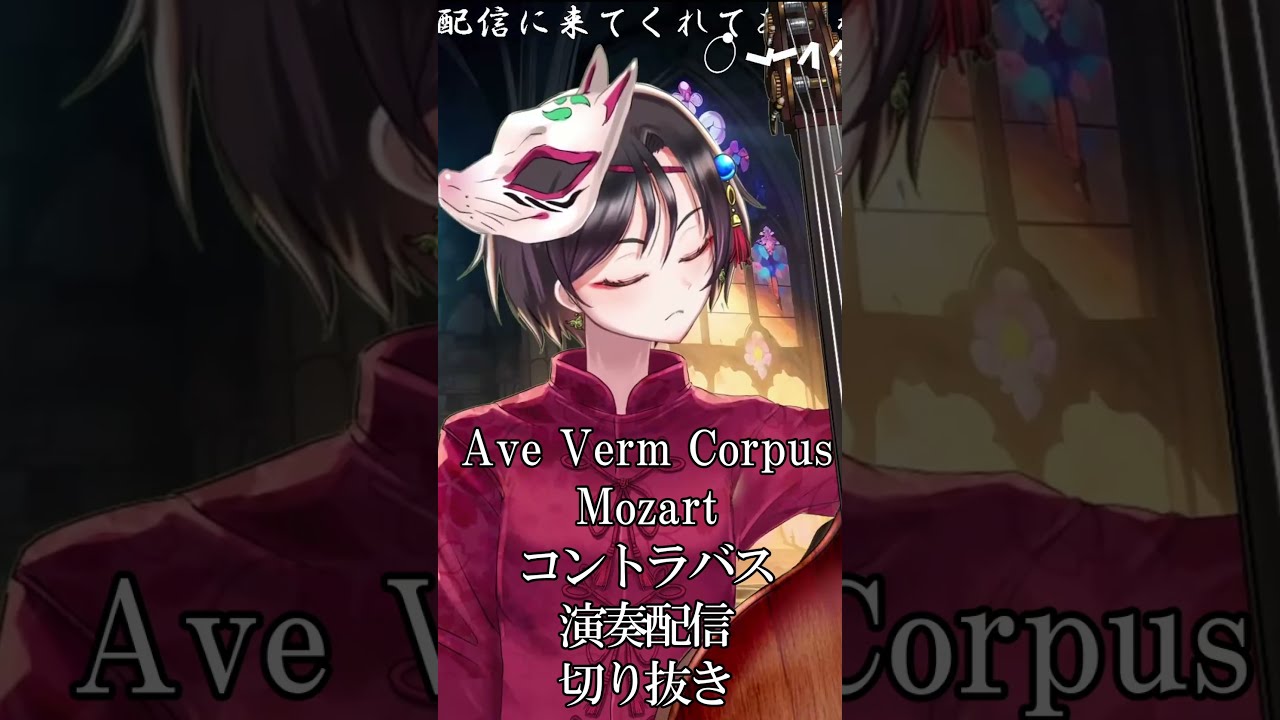 【Mozart/Ave Verm Corpus】コントラバス演奏配信切り抜き #おやすみvtuber