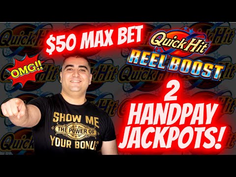 HIGH LIMIT Quick Hit Reel Boost Slot ✦2 HANDPAY JACKPOTS✦ On $50 MAX BET | SE-7 | EP-24
