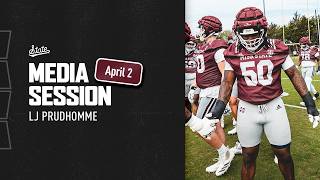 FOOTBALL | 2026 Spring Practice Media Session - LJ Prudhomme