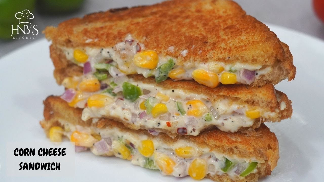 Corn Cheese Sandwich | Quick & Easy Sandwich On Tawa | कोर्न चीज़ सैंडविच  | By HnbsKitchen