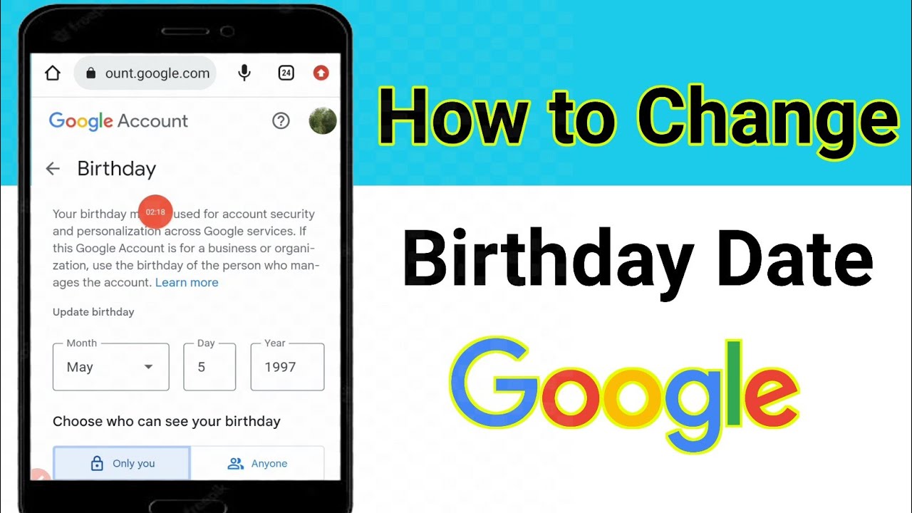 How to Change Your Birthday On Google Account | Change Date of Birthday On Your Your Google account