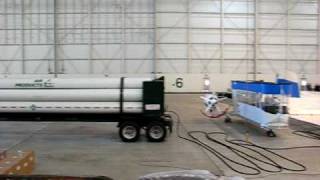 Inside the Florida jet hanger with the 360 & OTC Lightship#1 - Airship is starting to inflate