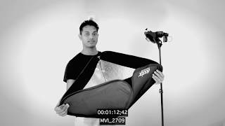 How to fold a speed light flash square soft box. screenshot 4