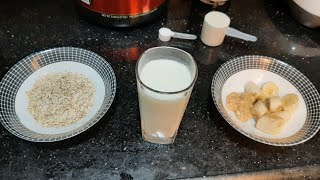 مشروب صحي بالشوفان لزيادة الوزن و الكتلة العضلية  healthy high protein oat juice for muscle building