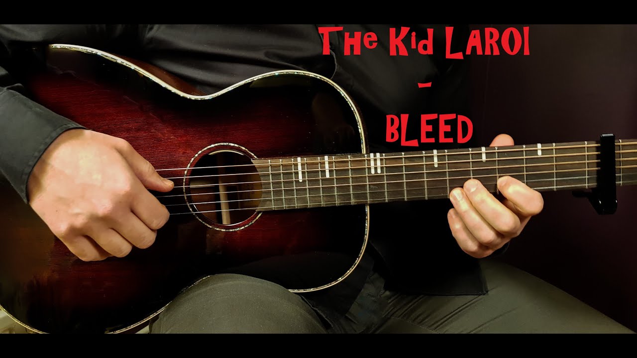 How to play THE KID LAROI BLEED Acoustic Guitar Lesson Tutorial