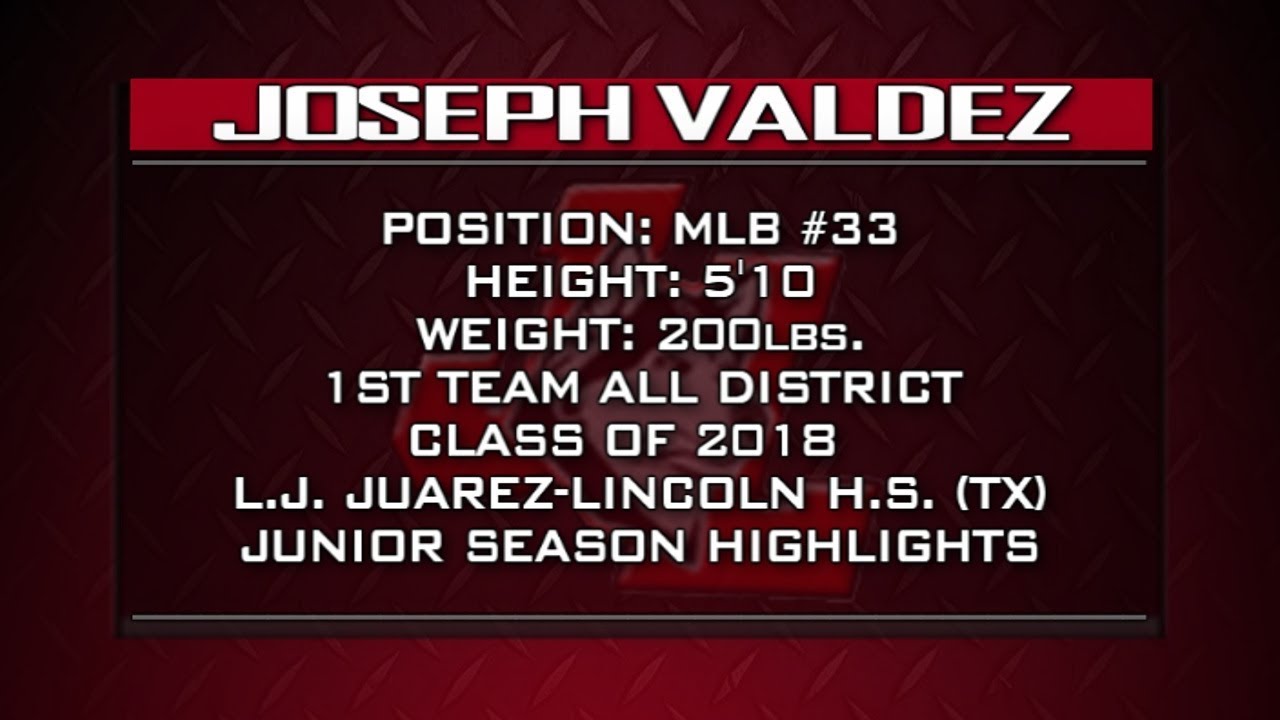Joseph Valdez LB (Junior Highlights)