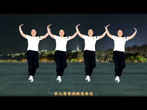 网络流行广场舞《谁家的姑娘》简单动感32步，好听好看，附教学