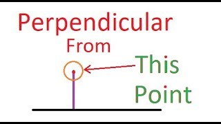 How to draw a perpendicular from a given point to a given line | Geometry construction