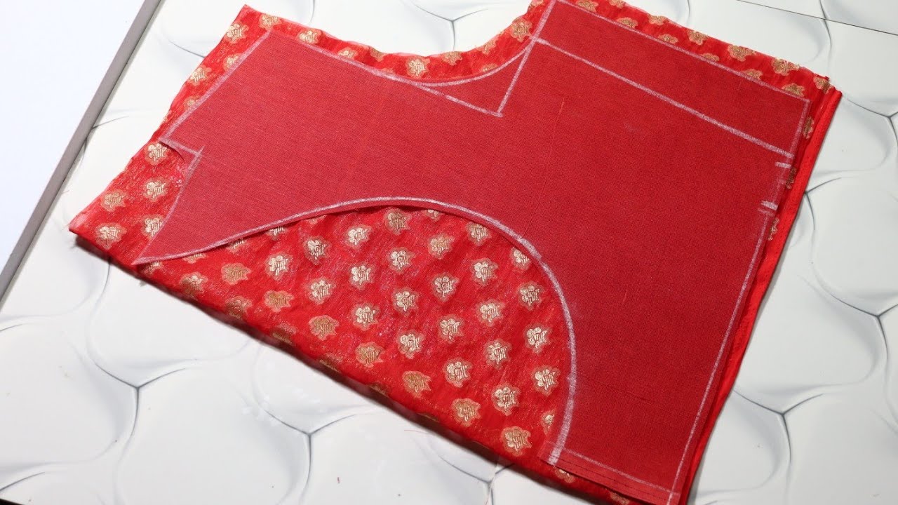 High Neck collar Blouse design cutting / Designer collar blouse cutting