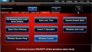 Toyota Customizable Parameters