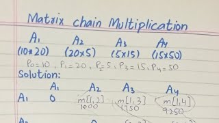 Matrix Chain Multiplication Explained Step by Step | Dynamic Programming | DAA