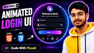 Circle Login UI Using HTML &amp; CSS 🔥 | Manical anamaction #codewithpiyush #codinglife 