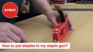 How to put staples in my Amtech Staple Gun