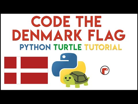 Python Turtle - Code the Danish Flag Tutorial