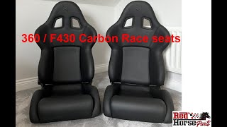 FERRARI 360 F430 BLACK CARBON RACING SEATS Ferrari F430 Racing Seats
