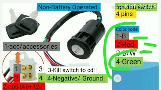 Ignition switch connection and explain how to work (TAGALOG)