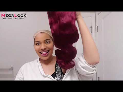 PEEP My NEW LOOK!!!!!!!👀😍 How I Style my Red Ombre Body wave wig! Ft. Megalook hair