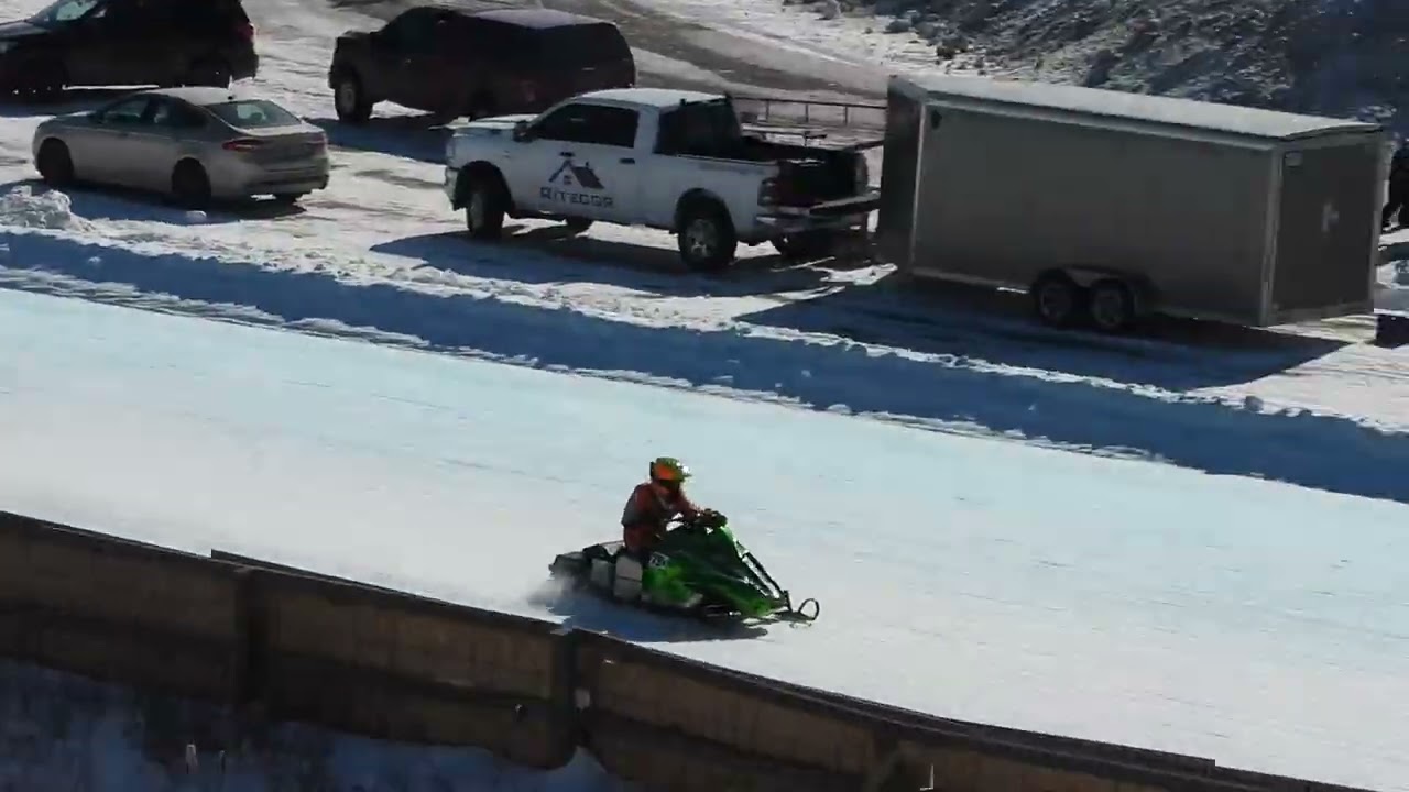 Maritime Snowmobile Championships Racing Woodstock,NB.Fast race at Connell Park,February 21st,2026.