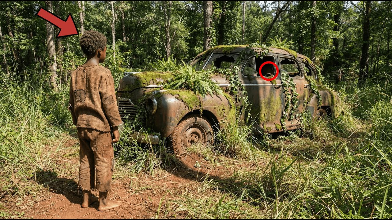 Esse órfão se abrigou num carro soterrado — e ao descobrir o que tinha lá dentro, caiu no choro…