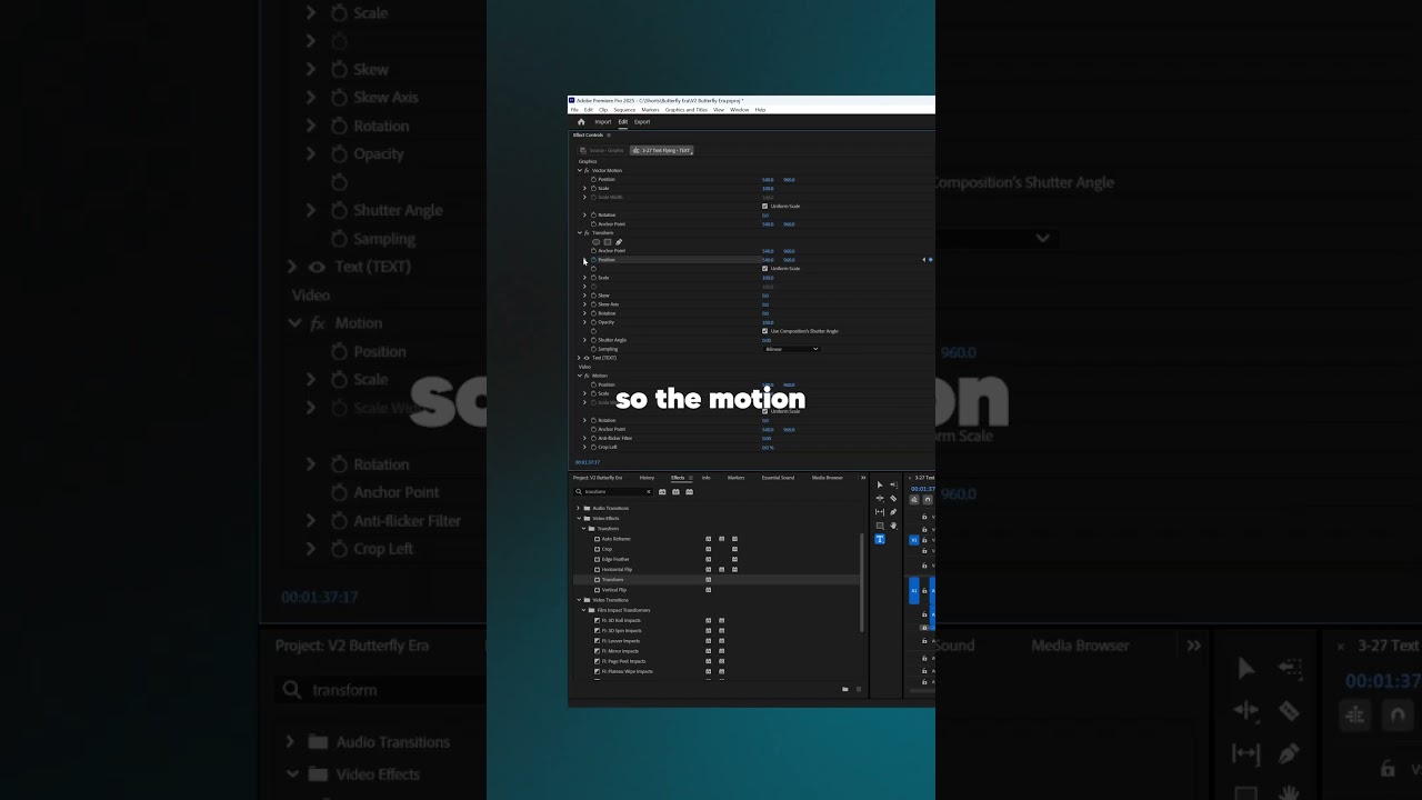 How to create an engaging text slide up keyframe effect in Adobe Premiere Pro