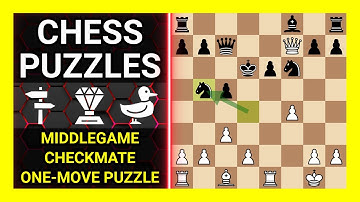 Chess Puzzles to Practice. Themes: Middlegame, Checkmate, One-move puzzle. Learn Chess