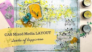 CAS Mixed Media Layout- Seeds of Happiness