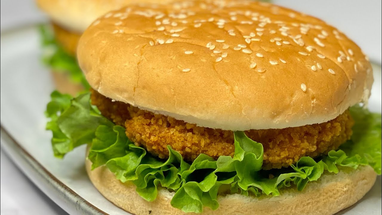 طريقة عمل برجر الدجاج الكرسبى