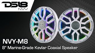 8” Marine Coaxial Speaker With Kevlar Cone, Bullet Tweeter, Neodymium