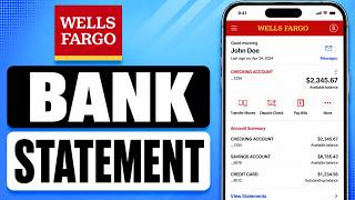 How to GET a WELLS FARGO BANK STATEMENT 2026 Download Your Bank Statement