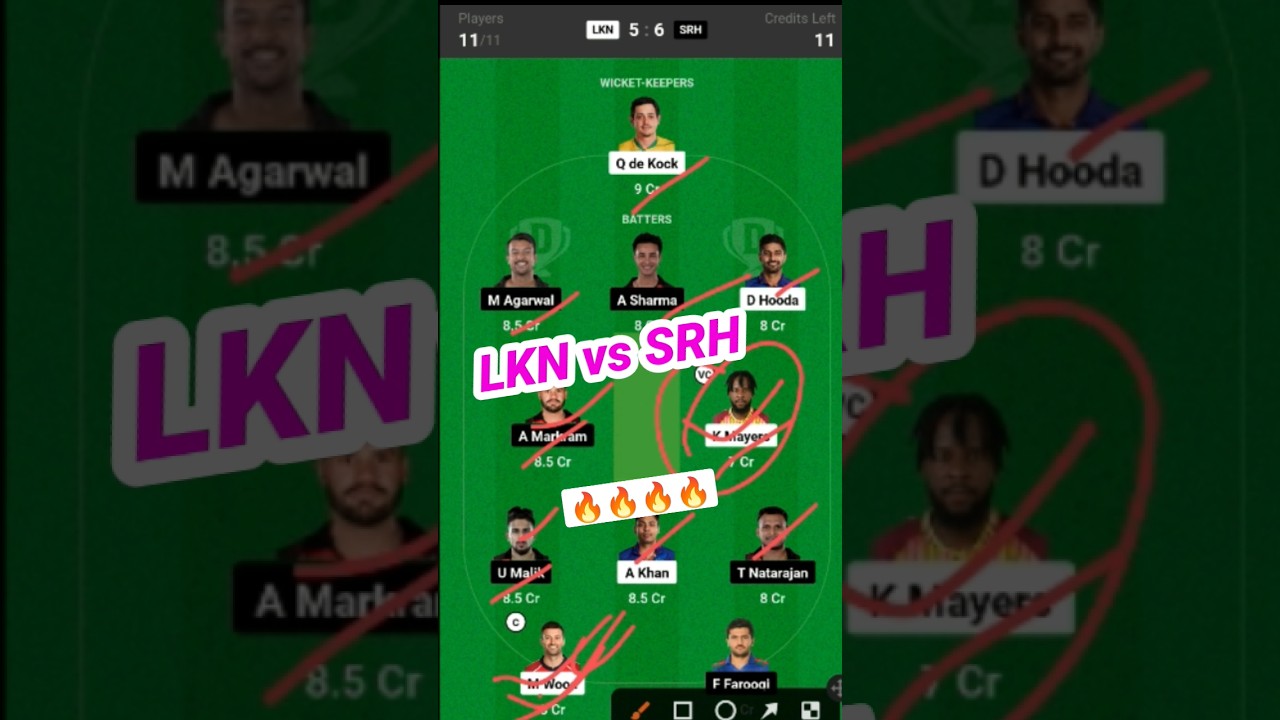 LKN vs SRH Dream11 team today | LKN vs SRH Dream11 Prediction, 