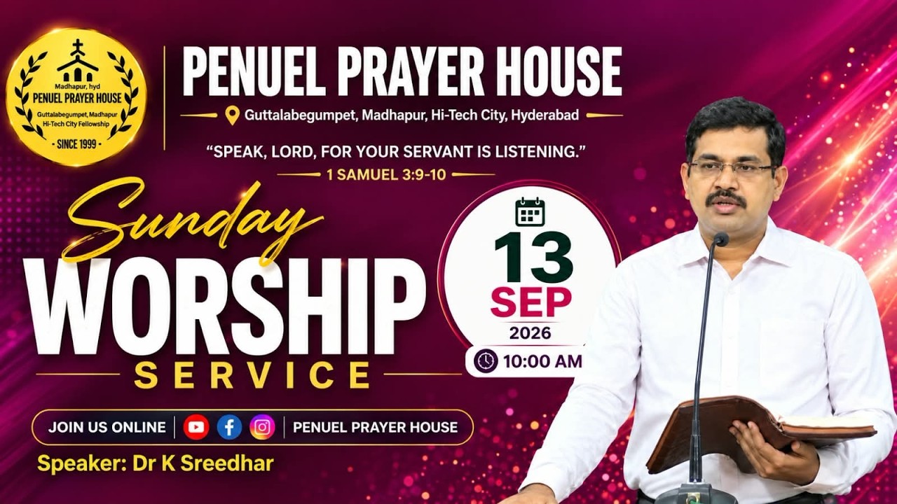 SUNDAY WORSHIP SERVICE || 13 SEP 2026 || PPH, MADHAPUR