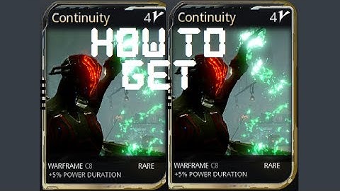 Warframe - How To Get The Continuity Mod