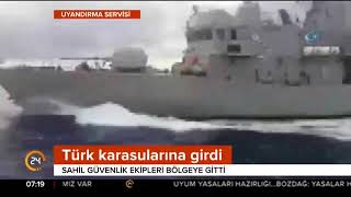 Yunan Botu Türk Karasularını Terk Etti