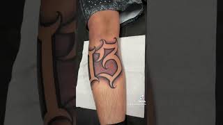 How to freehand old english numbers 2003 tattoo