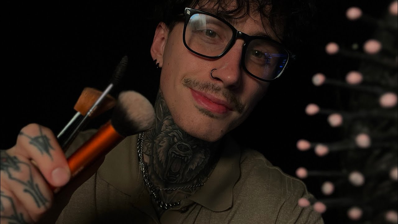 ASMR Shy Nerd Loves Your Makeup & Hair(part 2)