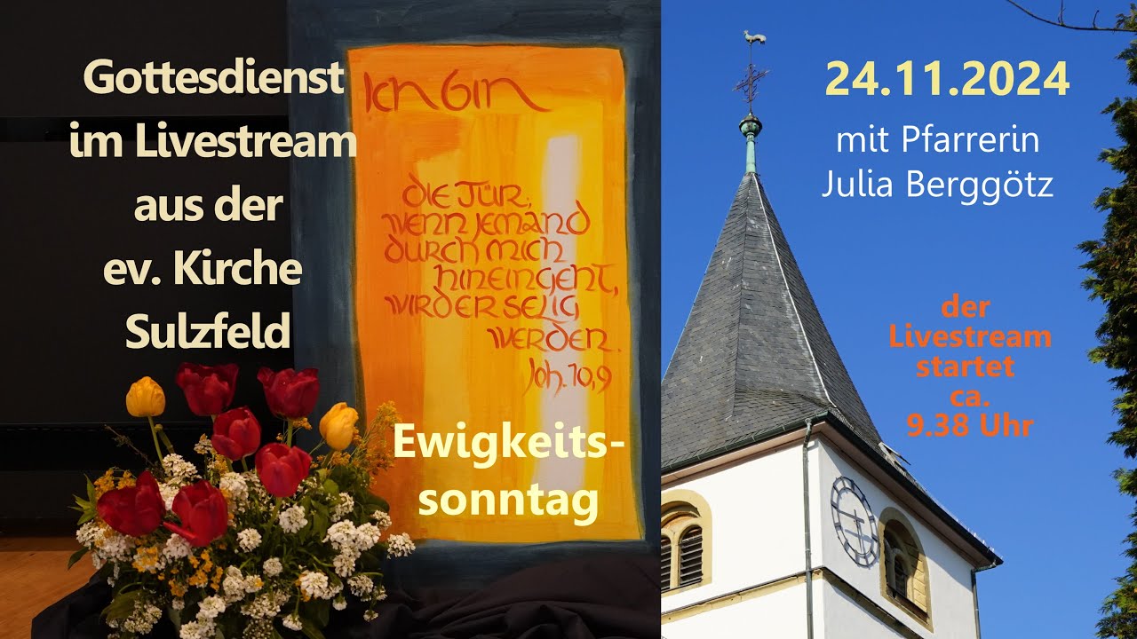 Gottesdienst Ewigkeitssonntag 24.11.2024 um 09.30 Uhr - YouTube