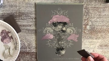 Using Redesign Adhesive Silk Screen Stencil with Chalk Paste