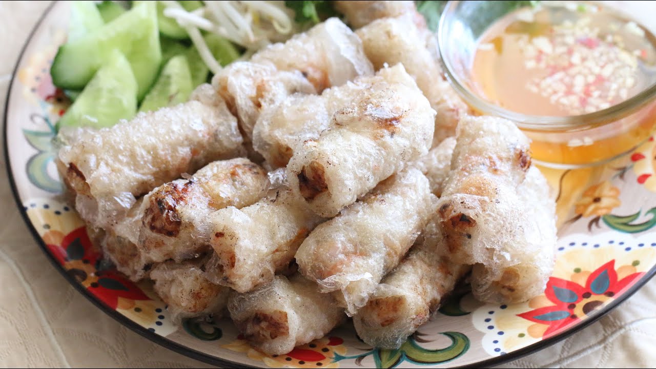 Vietnamese Rice Paper Egg Rolls Cha Gio Banh Trang Recipe Youtube