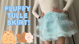 Making a fluffy tulle skirt! DIY Skirt! by Momoko 3,023 views 3 months ago 6 minutes, 37 seconds