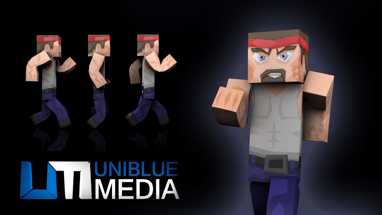 Minecraft Steve, herobrine, sekil, cinema 4D, Steve, 3D Rendering